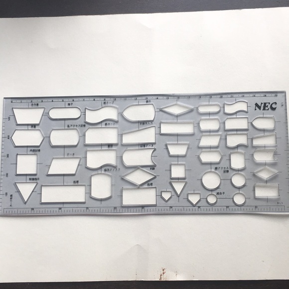 (6) IBM NEC computer flowchart templates bundle - Picture 6 of 7